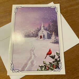 Missionary Society of St Columban Winter Church Cardinal Christmas Greeting Card